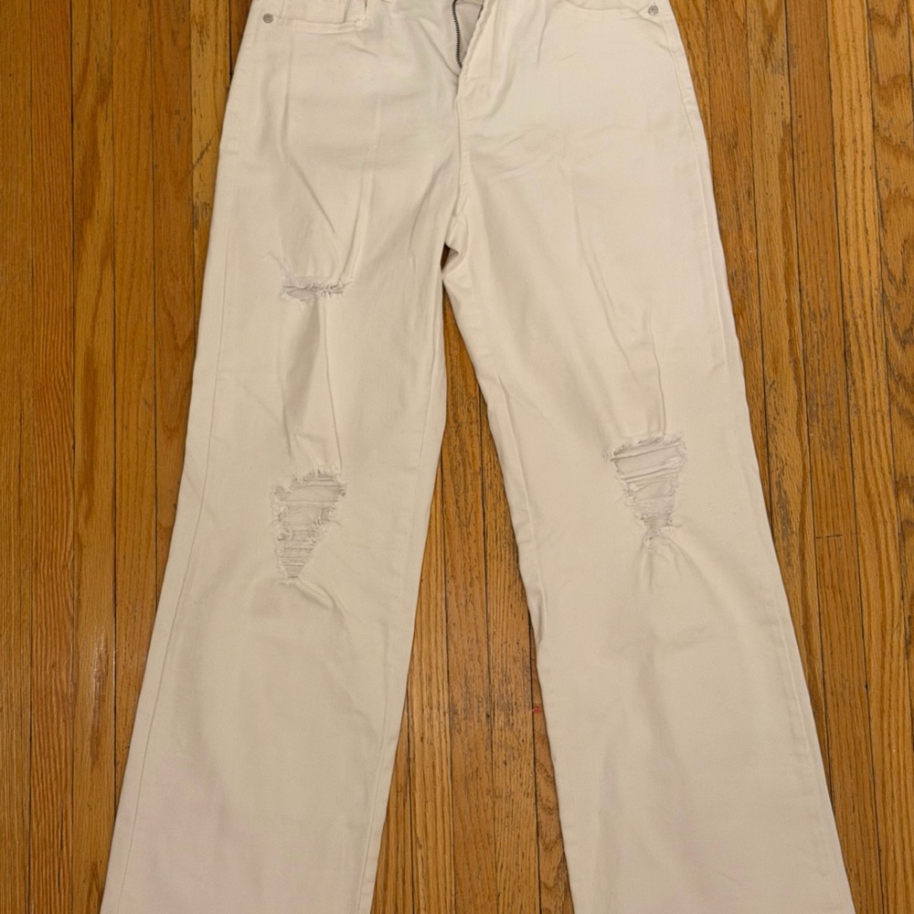 Indigo Rein Cream Wide-Leg Pants